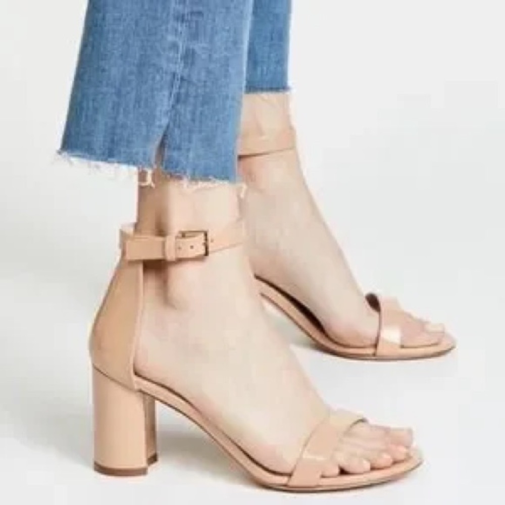 Stuart Weitzman 75 LESSNUDIST Ankle Strap Sandal Women
 
BAMBINA NAPPA, Size 7 M